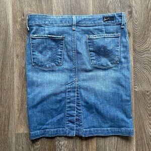 Citizens of Humanity Size 28 Denim Pencil Skirt Made in USA Knee Length boho